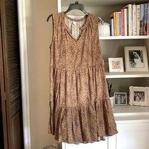 Old navy cheetah print tiered dress